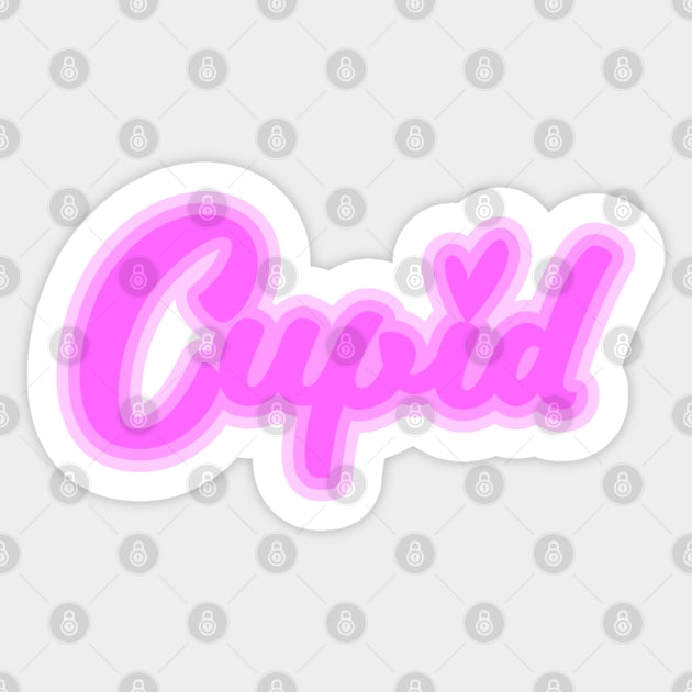 My Pink Cupid Sticker by Jokertoons